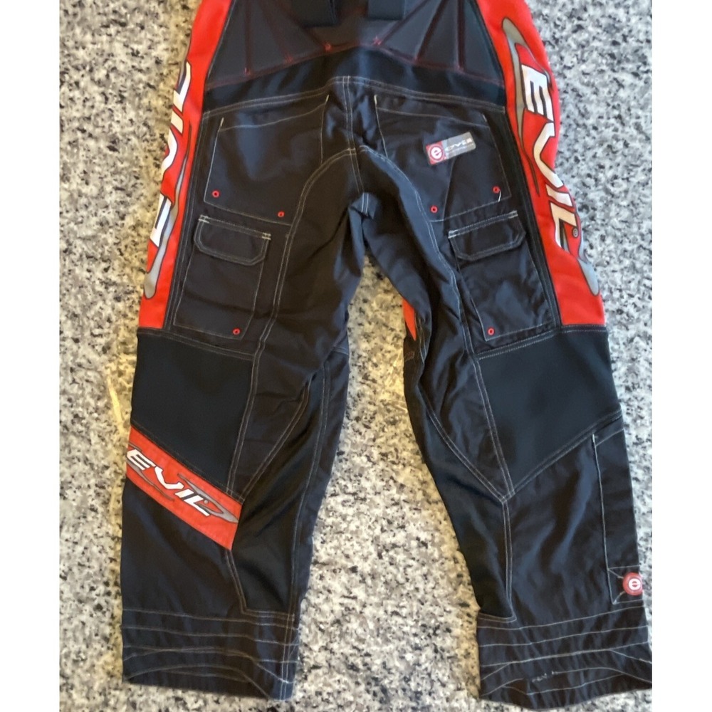 Evil Padded Paintball Pants Red Black Size S #587 - Picture 9 of 14